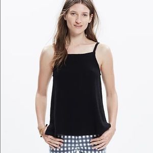 Madewell Apron Tank Top in Black